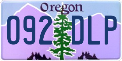 OR license plate 092DLP