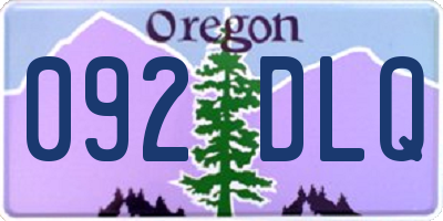 OR license plate 092DLQ