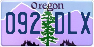 OR license plate 092DLX