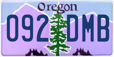 OR license plate 092DMB
