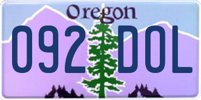 OR license plate 092DOL