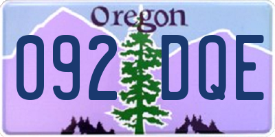 OR license plate 092DQE
