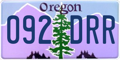 OR license plate 092DRR
