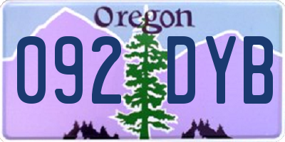 OR license plate 092DYB