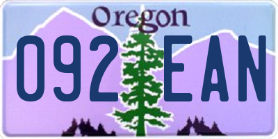 OR license plate 092EAN