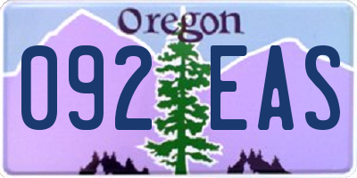 OR license plate 092EAS