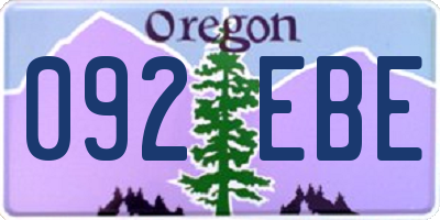 OR license plate 092EBE