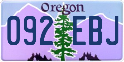 OR license plate 092EBJ