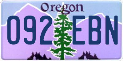 OR license plate 092EBN