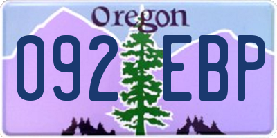 OR license plate 092EBP