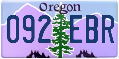 OR license plate 092EBR