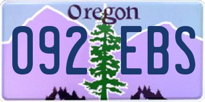 OR license plate 092EBS