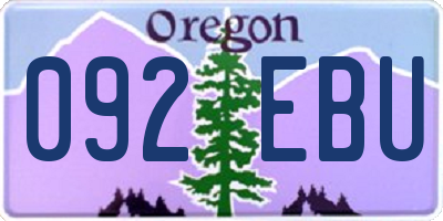 OR license plate 092EBU