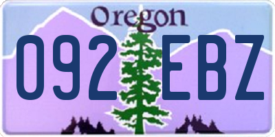 OR license plate 092EBZ