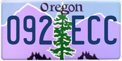 OR license plate 092ECC