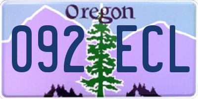 OR license plate 092ECL