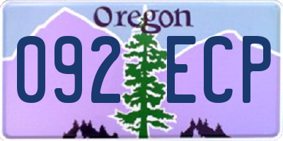 OR license plate 092ECP