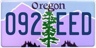 OR license plate 092EED