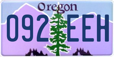 OR license plate 092EEH