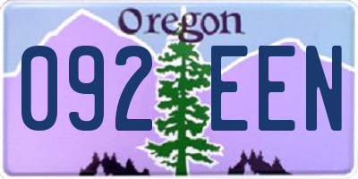 OR license plate 092EEN