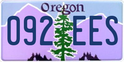OR license plate 092EES