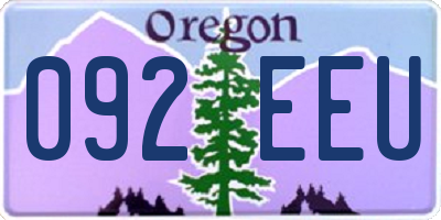 OR license plate 092EEU