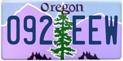 OR license plate 092EEW