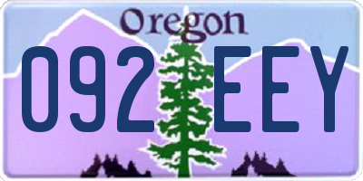 OR license plate 092EEY