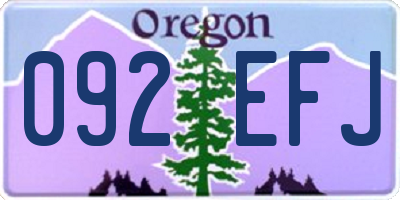 OR license plate 092EFJ