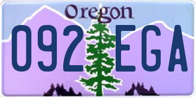OR license plate 092EGA
