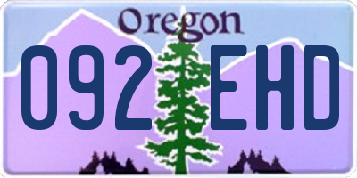 OR license plate 092EHD