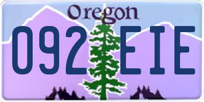OR license plate 092EIE