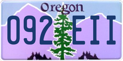 OR license plate 092EII