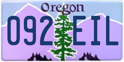 OR license plate 092EIL