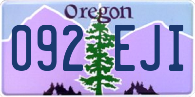 OR license plate 092EJI