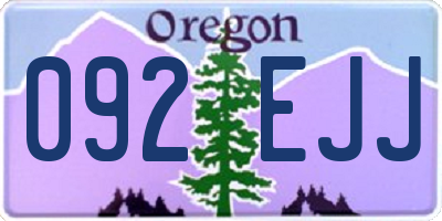 OR license plate 092EJJ