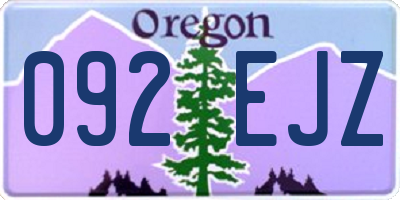 OR license plate 092EJZ