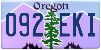 OR license plate 092EKI