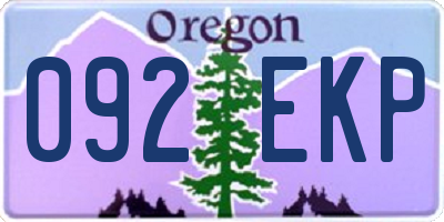 OR license plate 092EKP