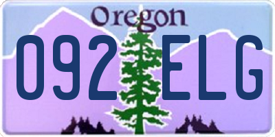 OR license plate 092ELG