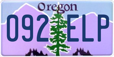 OR license plate 092ELP