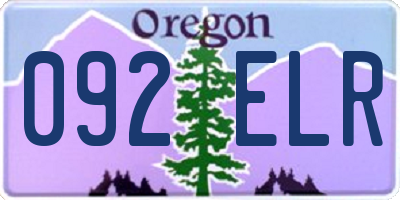 OR license plate 092ELR