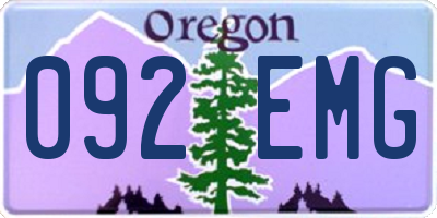 OR license plate 092EMG