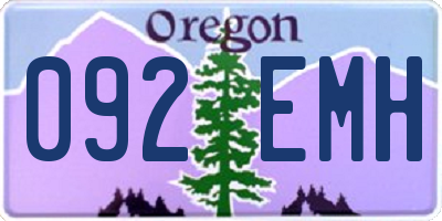 OR license plate 092EMH