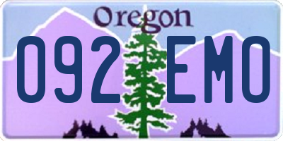 OR license plate 092EMO