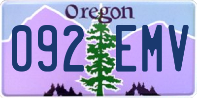 OR license plate 092EMV