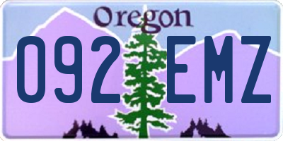 OR license plate 092EMZ