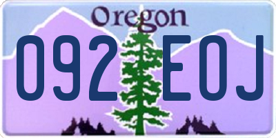 OR license plate 092EOJ