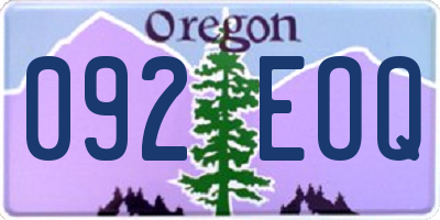 OR license plate 092EOQ