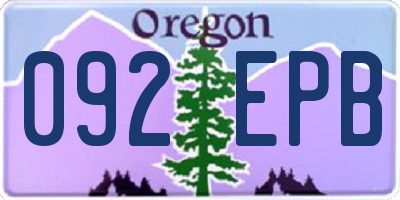 OR license plate 092EPB